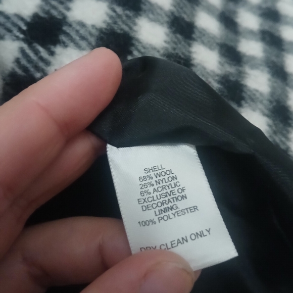 Talbots wool blend Black And White gingham jacket​ Size 18 - Picture 5 of 8